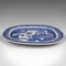 Antique English Ceramic Willow Pattern Serving Plate, Image 1
