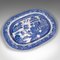 Antique English Ceramic Willow Pattern Serving Plate 6