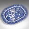 Antique English Ceramic Willow Pattern Serving Plate, Image 6