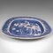 Antique English Ceramic Willow Pattern Serving Plate, Image 5