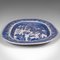 Antique English Ceramic Willow Pattern Serving Plate, Image 4