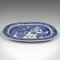 Antique English Ceramic Willow Pattern Serving Plate 3