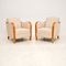 Swedish Art Deco Satin Birch Armchairs, 1930, Set of 2 1