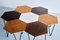 Mesas de centro modulares hexagonales de Gio Ponti para Isa Bergamo, Italia, años 50. Juego de 7, Imagen 3