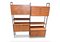 Mid-Century Modern Modular Teak and Metal Bookcase Wall Unit from Avalon, 1970s, Set of 6 1