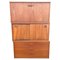 Mid-Century Modern Modular Teak and Metal Bookcase Wall Unit from Avalon, 1970s, Set of 6 4