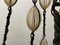 Vintage Kronleuchter aus Muranoglas aus Schmiedeeisen, 1940er 4