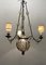 Wrought Iron and Murano Glass Chandelier, 1940s 3