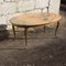 French Louis XV Style Oval Marble and Brass Coffee Table, 1960s 4