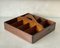 Industrial Wooden Tray with 8 Compartments with Shaped Handle, Italy, 1950s 10