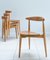 Sedie da pranzo Heart Fh4103 di Hans J Wegner per Fritz Hansen, Danimarca, anni '60, set di 4, Immagine 4