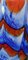 Jarrón posmoderno de cristal de Murano rojo, blanco y azul atribuido a Carlo Moretti, Italia, años 70, Imagen 11