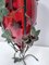 Ruby Red Murano Glass Vase with Iron Grape Vines attributed to Umberto Bellotto, 1930s 6