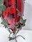 Ruby Red Murano Glass Vase with Iron Grape Vines attributed to Umberto Bellotto, 1930s, Image 6