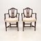 Antique Georgian Style Carver Armchairs, 1900, Set of 2 2
