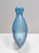 Postmodern Round Light Blue Murano Glass Bottle by Alfredo Barbini, Italy, 1980s 7