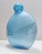 Postmoderne Runde Hellblaue Murano Glasflasche von Alfredo Barbini, Italien, 1980er 5