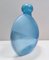 Postmoderne Runde Hellblaue Murano Glasflasche von Alfredo Barbini, Italien, 1980er 6