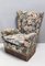 Vintage Italian Wingback Armchair in Floral Fabric by Paolo Buffa, 1950s 4