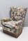 Vintage Italian Wingback Armchair in Floral Fabric by Paolo Buffa, 1950s, Image 4