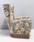 Vintage Italian Wingback Armchair in Floral Fabric by Paolo Buffa, 1950s, Image 7
