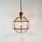 Large Mid-Century Octagonal Glass Ceiling Light from Limburg, Germany, 1960s 5