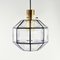 Large Mid-Century Octagonal Glass Ceiling Light from Limburg, Germany, 1960s 4