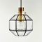 Large Mid-Century Octagonal Glass Ceiling Light from Limburg, Germany, 1960s 3
