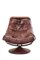 Mid-Century Norwegian Modern Ekornes Swivel Recliner Chair & Ottoman from Stressless, 1970s, Set of 2 6