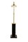 Lámpara de mesa telescópica Hollywood Regency Mid-Century moderna de latón pulido y negro de Belgo Chrom / Dewulf Selection, años 70, Imagen 8