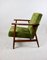 Grüner Vintage Sessel aus Samt, 1970er 10