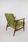 Fauteuil Vintage Vert en Velours, 1970s 4