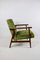 Grüner Vintage Sessel aus Samt, 1970er 3