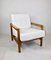Vintage Armchair in White Ivory, 1970s, Image 1