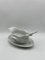 Vecchio Ginori Sauciere und Schöpfkelle aus weißem Kaolin-Porzellan mit sächsischem Rand von Richard Ginori, Florenz, Toskana, Italien, 2er Set 6