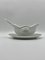 Vecchio Ginori Gravy Boat and Ladle in White Saxon Bordered Kaolin Porcelain by Richard Ginori, Florence, Tuscany, Italy, Set of 2 5