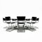 Office Meeting Room, or Conference Room Set, with 8 Mart Stam Thonet S 43 Chairs Matched to a Large Milo Baughman Style Table by Mart Stam & Marcel Breuer for Thonet, 2000s, Set of 9 4