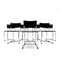 Office Meeting Room, or Conference Room Set, with 8 Mart Stam Thonet S 43 Chairs Matched to a Large Milo Baughman Style Table by Mart Stam & Marcel Breuer for Thonet, 2000s, Set of 9 12