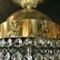 Goldener Bronze Kronleuchter aus Kristallglas, 1960er 7
