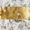 Goldener Bronze Kronleuchter aus Kristallglas, 1960er 6