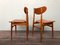 Italian Scandinavian Style Dining Chairs in Beech and Skai, 1950s, Set of 2 14