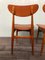 Italian Scandinavian Style Dining Chairs in Beech and Skai, 1950s, Set of 2, Image 11