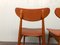 Italian Scandinavian Style Dining Chairs in Beech and Skai, 1950s, Set of 2 12