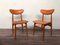 Italian Scandinavian Style Dining Chairs in Beech and Skai, 1950s, Set of 2, Image 1