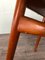 Italian Scandinavian Style Dining Chairs in Beech and Skai, 1950s, Set of 2 2