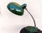Lámpara de escritorio vintage de esmalte verde, años 50, Imagen 9