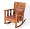 Rocking Chair Mission Arts & Crafts en Chêne, 1900s 1