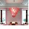 Large Pink Satinated Glass Shell Chandelier, 1980s, Image 2