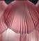 Lampadario a conchiglia in vetro satinato rosa, anni '80, Immagine 8