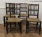 Vintage Lancashire Spindle Back Farmhouse Kitchen Dining Chairs, 1890s, Set of 4, Image 7